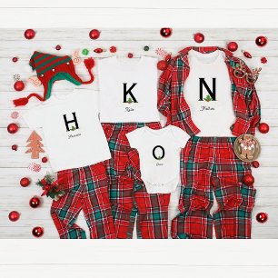 Mit Monogramm Weihnachtszeit T-Shirt