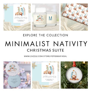 Abweg in einer Manager Carol Mininalist Nativität Ornament Aus Metall