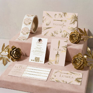 Luxus-Roségold-Schönheits-Nagel-Manicure-Studio Visitenkarte