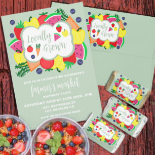 Der hiesige Bauernmarkt zum Geburtstag Einladung
