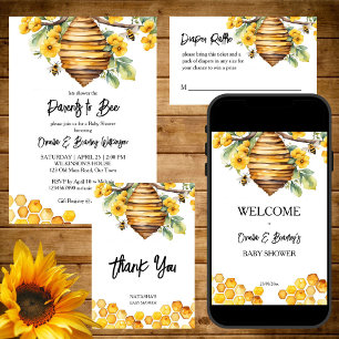 Mommy to be spring Biene Baby Dusche Vorlage Geschenkschachtel