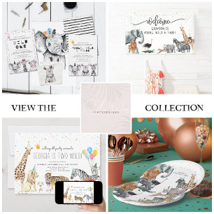 Young, Wild & Three   Rockstar Zebra Einladung