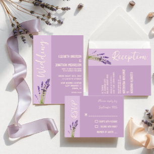 Lavender Liebe Wedding RSVP Karte
