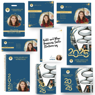 Gold & Blau, kundenspezifische Bezeichnung und Fot Post-it Klebezettel