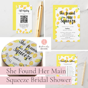 Sie fand ihr Brautparty "Main Squeeze Lemon" Postkarte