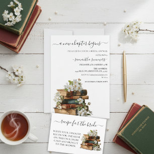 Ein neues Kapitel beginnt Buch Brautdusche Einladung