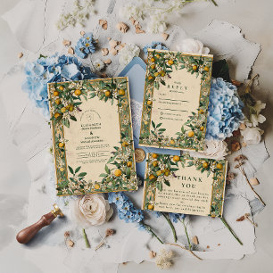 Lemon Grove Bloom Hochzeit Dankeskarte