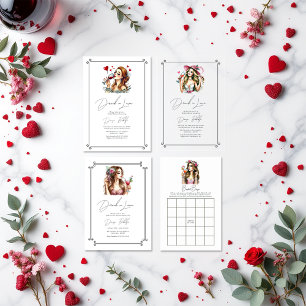 Chic Betrunken in Liebe Brautparty Acryleinladungen