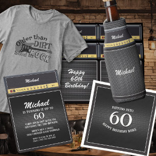 Vintag Rock Gitarre Amp 60. Geburtstagsmusik Einladung