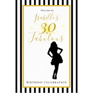 30. Geburtstag Danke Karte Schwarz & Gold
