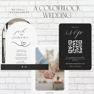 Moderne Hochzeit   Zeitplan und Details   Lichtsil Begleitkarte
