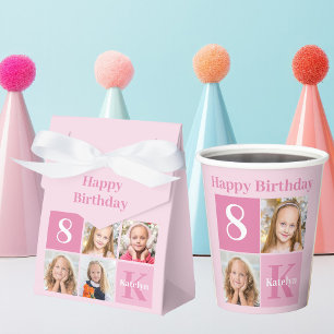 Hübsch Pink Girls Foto Custom Geburtstagsparty Geschenkschachtel