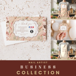Luxus-Nagelkünstler für Blumen-Designs Unternehmen Visitenkarte