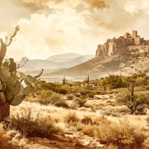 Vintager Rodeo-Cowboy Pappteller