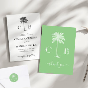 Tropische Palmen Verheiratete Rücksendeadresse Permastempel