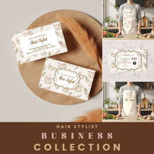 Eleganter Floraler Hairstylist Schürze