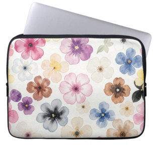 Blumenmuster rot und weiß laptopschutzhülle