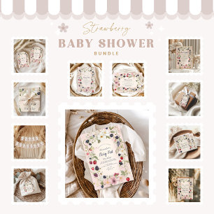 Strawberry Berry Erster Geburtstag Party Banner