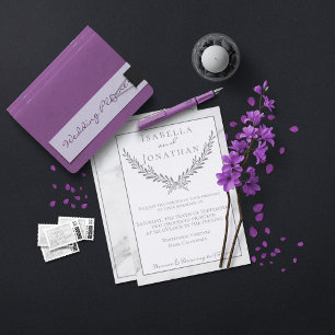 Eleganter Marmor und Einladung zur Hochzeit im Kra