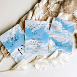 Cloud Nine Blue Wedding Tischnummer