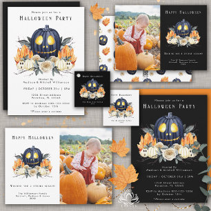 Glückliches Halloween Spooky Pumpkins Crystals Fot Feiertagskarte