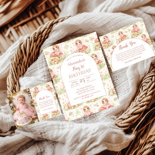 Foto Verzauberte Garten-Fee Geburtstag Dankeskarte