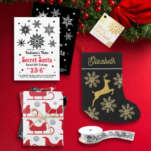 Weihnachtsfeiertag Snowflake Dots Glitzer Geschenkpapier Set