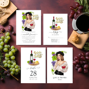 Girl Wine Degustation Dankeskarte