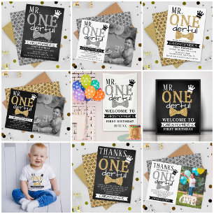 ONEderful 1st Birthday Foto Einladungen