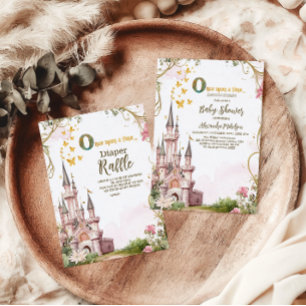 Pink Gold Kleine Prinzessin Royal Castle Babydusch Einladung