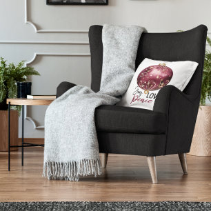 Rustikales Burgund und Elfenbein Jingle und Mingle Feiertagskarte