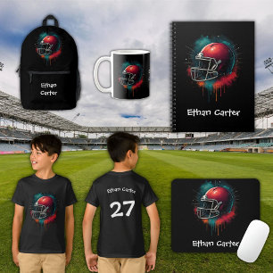 Roter grüner Fußballhelm Kinder Tasse