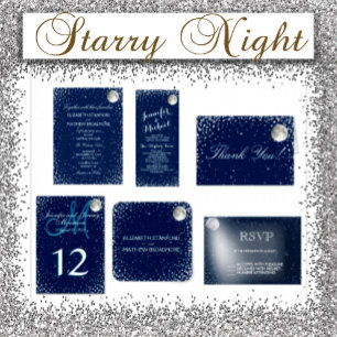 Einladung zur Hochzeit   Starry Night Moon