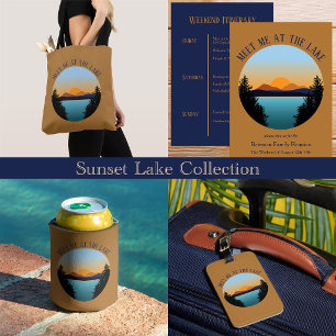 Sunset Lake Urlaub Tasche