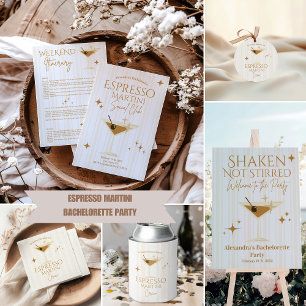Espresso Martini Junggeselinnen-Abschied Runder Aufkleber