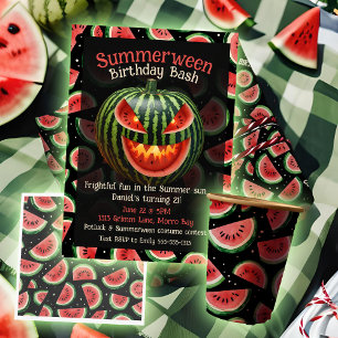 Sommerliche Geburtstagsparty Spooky Sommer Wasserm Einladung