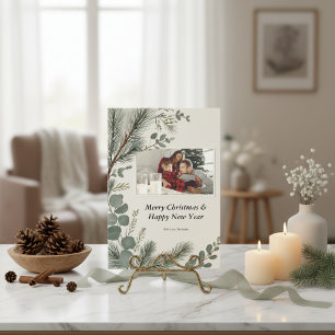Watercolor Winter Botanical Elfenbein Elegantes We Geschenkpapier