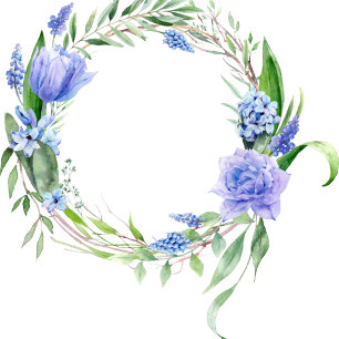 Lila Dusty Blue Hyacinth Peony Wreath Wedding Einladung