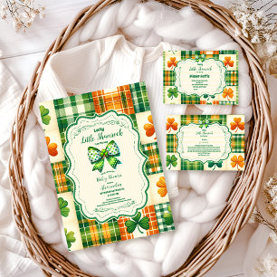 Bow Lucky Little Kleeblatt Babydusche Einladung