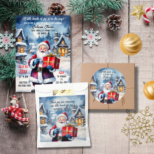 Winter Wonderland Weihnachts Weihnachtsdusche Runder Aufkleber