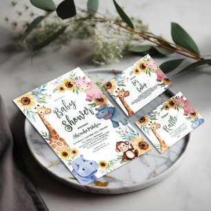 Niedlich Safari Animal Greenery Baby Dusche Pappteller