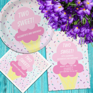 Eiscreme 2. Geburtstag Pappteller