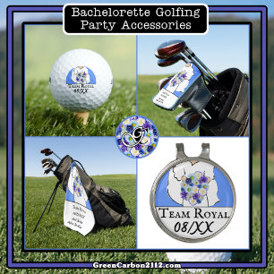 Junggeselinnen-Abschied Brautparty Golf Ball Blue T-Shirt