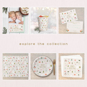 Moderne Weihnachtssymbole Seidenpapier