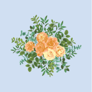 Peach Light Blue Wedding Rose Blues Einladung