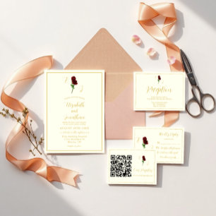 Hochzeit der Elfenbeingoldene Rose Runder Aufkleber