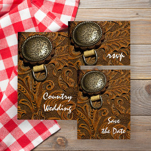 Western Horse Saddle Land Hochzeit UAWG Reaktion RSVP Karte