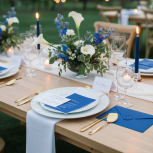 Cobaltblaue Hochzeit Bitte Antworten RSVP Karte