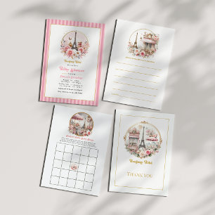 Bonjour Bébé Parisian Baby Shower Einladung