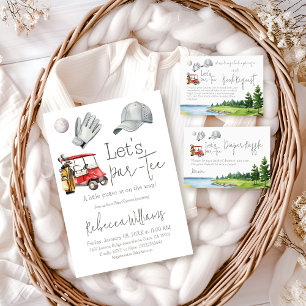 Let's Par T-Shirt Golf Baby Dusche Sport Thema Par Einladung